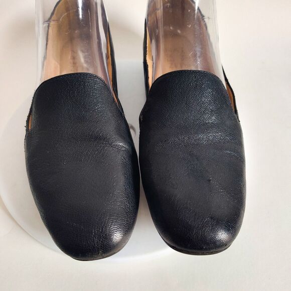 Naturalizer Emiline Black Leather Comfort N5 Loafers Size 7 Suede Slipper Flats - Picture 6 of 11